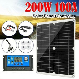 DHKLFA 200W 100A 12V Solar Panel Kit Battery Charge Controller Caravan Boat Outdoor, DHKLFA 200W 100A 12V Solar Panel Kit Battery Charge Controller Caravan Boat Outdoor,