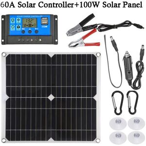 Linghhang - 100W 60A 12V Solar Panel Kit Battery Charge Controller Linghhang - 100W 60A 12V Solar Panel Kit Battery Charge Controller
