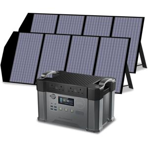 Allpowers - S2000 Pro mppt Solar Generator with 2 140W Folable Solar Panel Included, 2400W 1500wh Portable Power Station, Solar Mobile Battery Pack Allpowers - S2000 Pro mppt Solar Generator with 2 140W Folable Solar Panel Included, 2400W 1500wh Portable Power Station, Solar Mobile Battery Pack