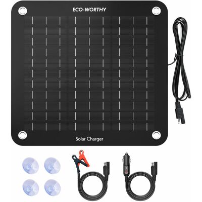 ECO-WORTHY 10W 12V Solar Panel Battery Maintainer - Car, RV, Boat ECO-WORTHY 10W 12V Solar Panel Battery Maintainer - Car, RV, Boat