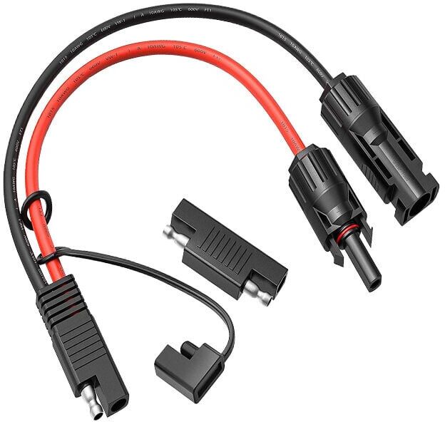 Cyslmuk - Solar pv Connector to sae 10 awg pv Cable for Solar Panels Battery Charger (Solar pv Connector-SAE)