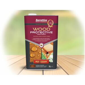 Wood Protective Treatment Paint - Red Cedar - 5L - Red Cedar - Barrettine