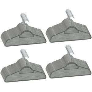 Vidaxl - 100 pcs Clothes Hanger Set Anti-slip Grey Velvet Grey