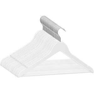 Vidaxl - 20 pcs Clothes Hanger Set Non-slip White Hardwood White