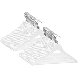 Vidaxl - 50 pcs Clothes Hanger Set Non-slip White Hardwood White