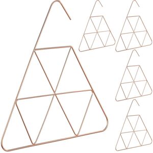 Set of 5 Relaxdays Scarf Hangers, Chic Design, Hanger for Accessories, Belts & Ties, 3mm Thin, Compact, Metal, Copper