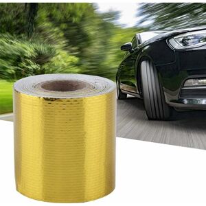 5cm x 5m Self High Temperature Resistant Heat Insulation Tin Foil Reflective Tape Roll Gold Denuotop