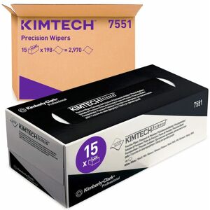 Kimtech Science - Science Pecision Wipes 7551 - 15 boxes x 198 sheets, 1 ply, whit - White