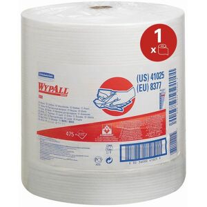 8377, X80 Large Roll Cloths, 1 Ply, White, large , 1 roll x 475 cloths - White - Wypall