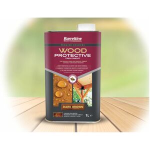 Barrettine - Wood Protective Treatment Paint - Dark Brown - 1L - Dark Brown