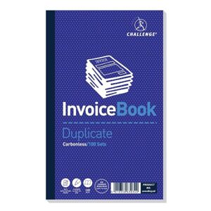 Challenge - Duplicate Invoice Book 210x130mm Cad Cove Without vat 100 Se