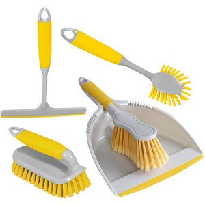 Brights' Kitchen Bundle Dustpan & Brush Washing Up Yellow - Yellow - Charles Bentley