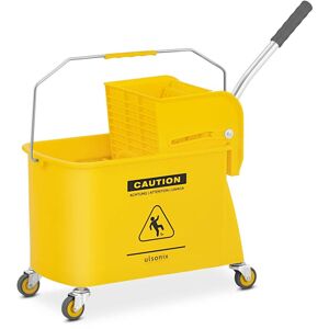 ULSONIX Cleaning Trolley Janitorial Cart Cleaning Cart Hotel Wringer 1 Bucket 20L