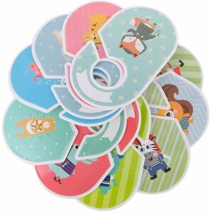 Plastic Baby Closet Dividers Set Baby Animal Cartoon Design - Denuotop