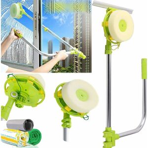 Briefness - Detachable Telescopic u Shaped Window Cleaning Flexible Double-Sided Glass Wash