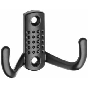 GTV Double Hat Coat Hanger Hook Door Wall Bath Small - Colour Black - Pack of 8