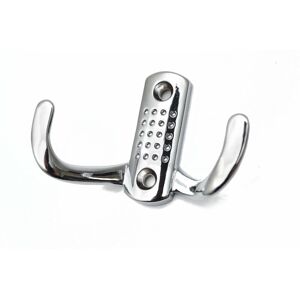 GTV Double Hat Coat Hanger Hook Door Wall Bath Small - Colour Chrome - Pack of 9