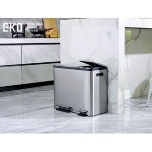 BERKFIELD HOME Eko Pedal Bin EcoCasa 30+15 l Matte Silver