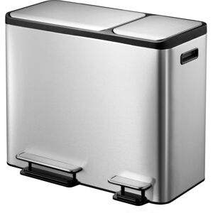 BERKFIELD HOME Eko Pedal Bin EcoCasa 3x15 l Matte Silver