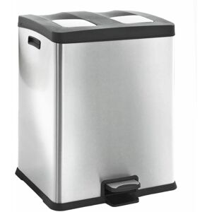 Berkfield Home - eko Pedal Bin Rejoice 2x30 l Matte Silver