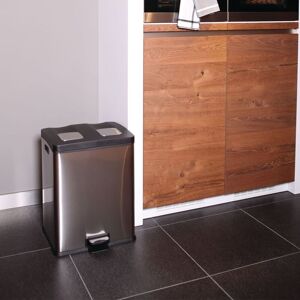 Berkfield Home - eko Pedal Bin Rejoice 2x30 l Matte Silver