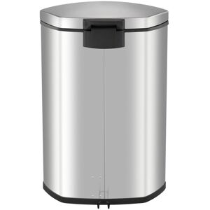 Berkfield Home - eko Pedal Bin Shell 50 l Matte Silver