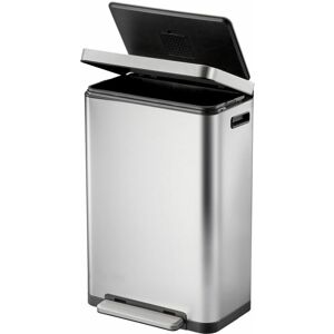 Berkfield Home - eko Pedal Bin X-Cube 30 l Matte Silver