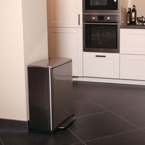 Berkfield Home - eko Step Bin E-Cube 28 L+18 l Silver