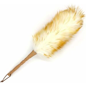 Langray - Feather Duster with Wood Handle, Blinds Cleaner Purifier, Brush Cleaning Tool, Lambswool Dusters for Cleaning Vehicles, Office and