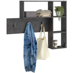 BERKFIELD HOME FMD Wall-mounted Coat Rack 4 Open Compartments Anthracite