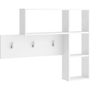 Berkfield Home - fmd Wall-mounted Coat Rack 4 Open Compartments White