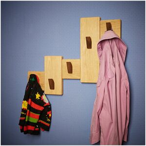 A PLACE FOR EVERYTHING Handmade Under Stairs Solid Oak Coat Rack - Left to Right