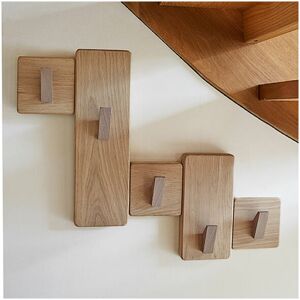 A PLACE FOR EVERYTHING Handmade Under Stairs Solid Oak Coat Rack - Right to Left