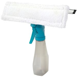 JVL Car Care Cleaning Range 3 in 1 Microfibre Window Cleaner with Spray Bottle, Teal/Grey