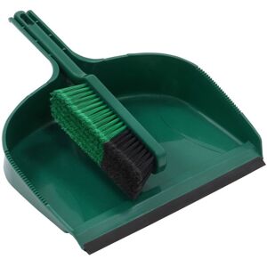 JVL - Outdoor Large Dustpan And Brush, Green