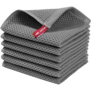 Lune - Kitchen Towels Woven Kitchen Towels Kitchen Towels 12 x 12 inches Gray - 6 pieces