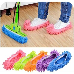 Langray - 5 Pairs Dust Mop Floor Cleaner Slippers Shoe Cleaning Microfiber Foot Socks Floor Dirt Dirt Multifunction Hair Cleaner (a)