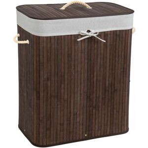 Tectake - Laundry basket with laundry bag - hamper basket, hamper, washing basket - 100 l brown - brown