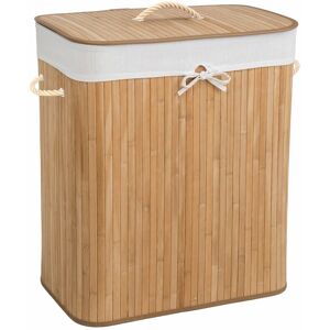 TECTAKE Laundry basket with laundry bag - hamper basket, hamper, washing basket - 100 l beige - beige