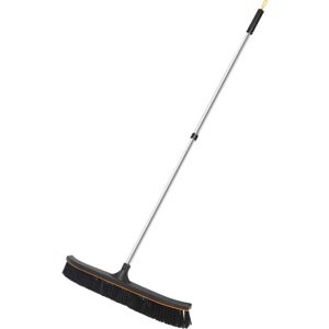 LE BALAI DU PRO - VENTEO - Outdoor hard floor broom - Telescopic handle up to 176cm - XXL broom head - Garden, terrace, balcony, garage broom - Black