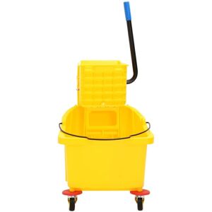 Berkfield Home - Mayfair Mop Bucket with Wringer and Wheels Yellow 36 l Polypropylene