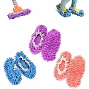 Hoopzi - Mop slippers, mop shoes, 3 pairs of multifunctional microfiber dust removal mop shoes, household cleaning slippers, 6 pieces