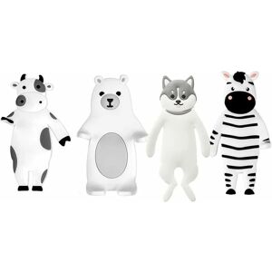 NORCKS 4 pcs Children's Wall Hook, Adhesive Wall Hooks, Adhesive Hooks Without Drilling, Cartoon Animal Shape, for Bathroom, Kitchen, Wardrobe, Towel (4