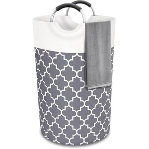 Laundry Basket 82L Large Capacity Foldable Laundry Bag with Aluminum Handle Waterproof Storage Basket Gray - Gray - Norcks