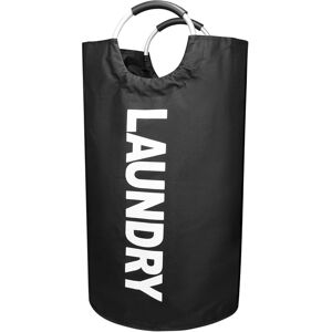 Laundry Basket 90L Large Capacity Foldable Laundry Bag with Aluminum Handle Black - Black - Norcks