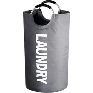 Laundry Basket 90L Large Capacity Foldable Laundry Bag with Aluminum Handle Gray - Grey - Norcks