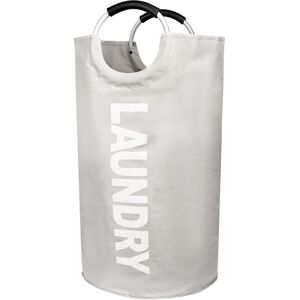 Laundry Basket 90L Large Capacity Foldable Laundry Bag with Aluminum Handle Light Gray - Light Gray - Norcks