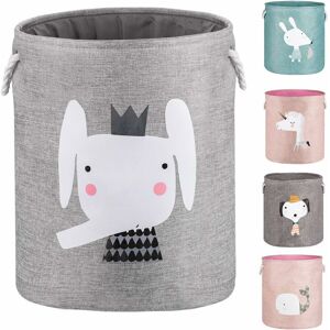 Laundry Basket Large Capacity Foldable Laundry Bag Gray Elephant Cartoon Storage Basket - Gray Elephant - Norcks