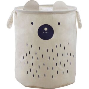 Premier Housewares - Bear Face Laundry Bag Collapsible Laundry Basket With Handles Foldable Laundry Storage Basket Organiser Basket For Kids And