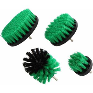 Drill Brush, 4 Pieces Durable Drill Cleaning Brush Drill Brush for Bathroom Surfaces, Floor, Car Carpet, 2'/3.5'/4'/5' Brushes(green) - Rhafayre